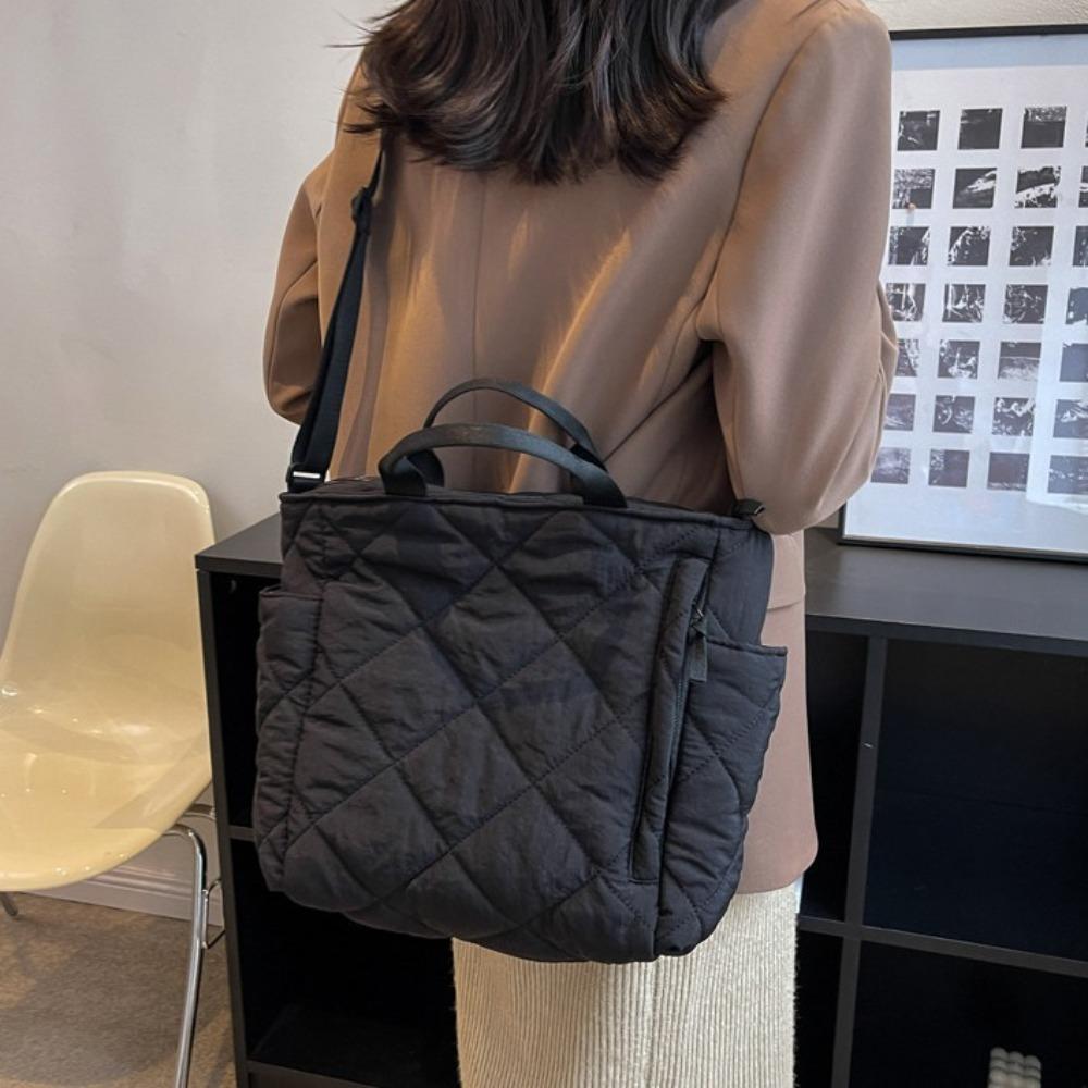 Korean Style Quilt Puffer Bag Casual Underarm Tote Bag Storage Bag Down Bag  Office Worker
