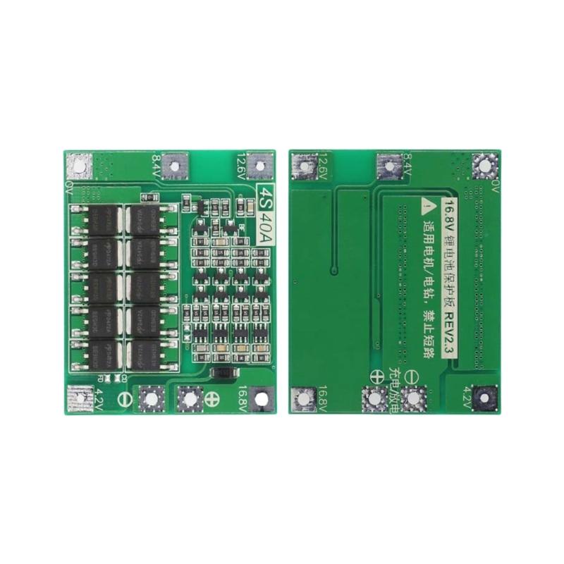 Pack of 2 4S 40ALithium Batteries 18650 ChargingBMS Protections Board with Balance for Drill Motors Multiple Protect