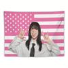 1pc CelebrityThemed Pink and White Flag Wall Tapestry Patriotic Decor for Bedroom Living Room Dorm Orientation
