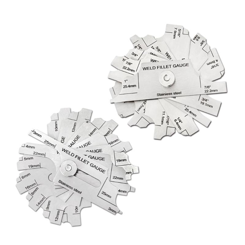 Professional Welding Calibration Tool Steel Construction Double Scale Cams Gauges for Accurate Metric Royal Readings