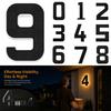 Highlighting LED House Number Plaque IP65 Waterproof Solar Digital Doorplate  Home