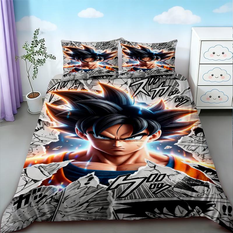 Duvet Cover Dragon Ball Anime Soft  Comfortable Twin Single King Kids Adult Gift Three Piece Set Decorative Bed Sheet Pillowcase