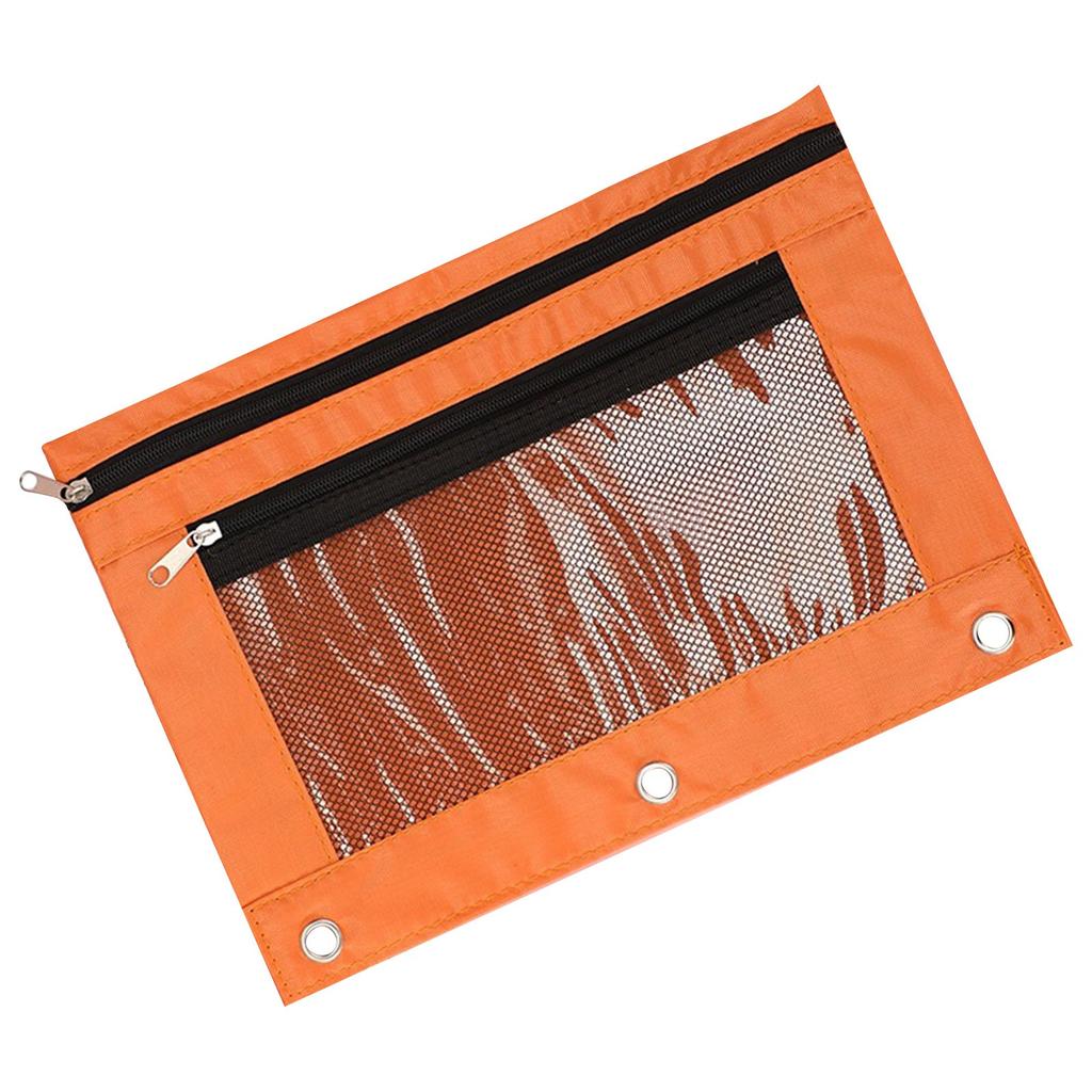 Pouzdro na tužky s dvojitým zipem Průhledná síťovaná taška na dokumenty Zipový pořadač Pouzdro na tužky Pouzdro na tužky