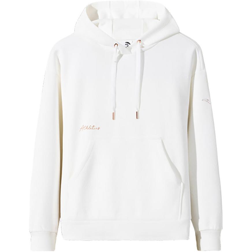 Anta Comfortable Casual Versatile Hoodie Women hoodies Paper-White 162447721N-3