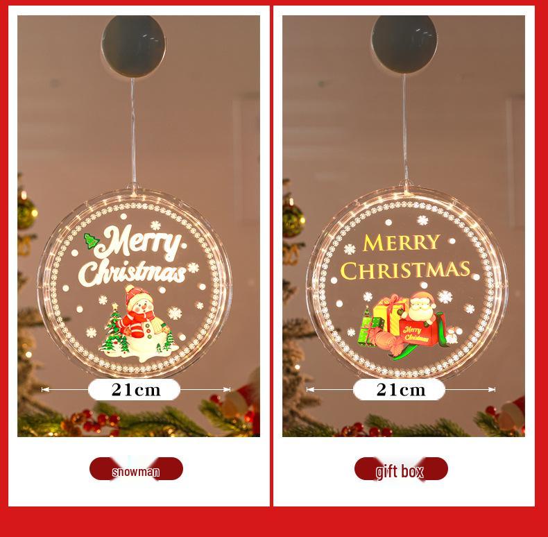 Battery-Operated LED Christmas Luminous Letter String Lights with Suction Cups