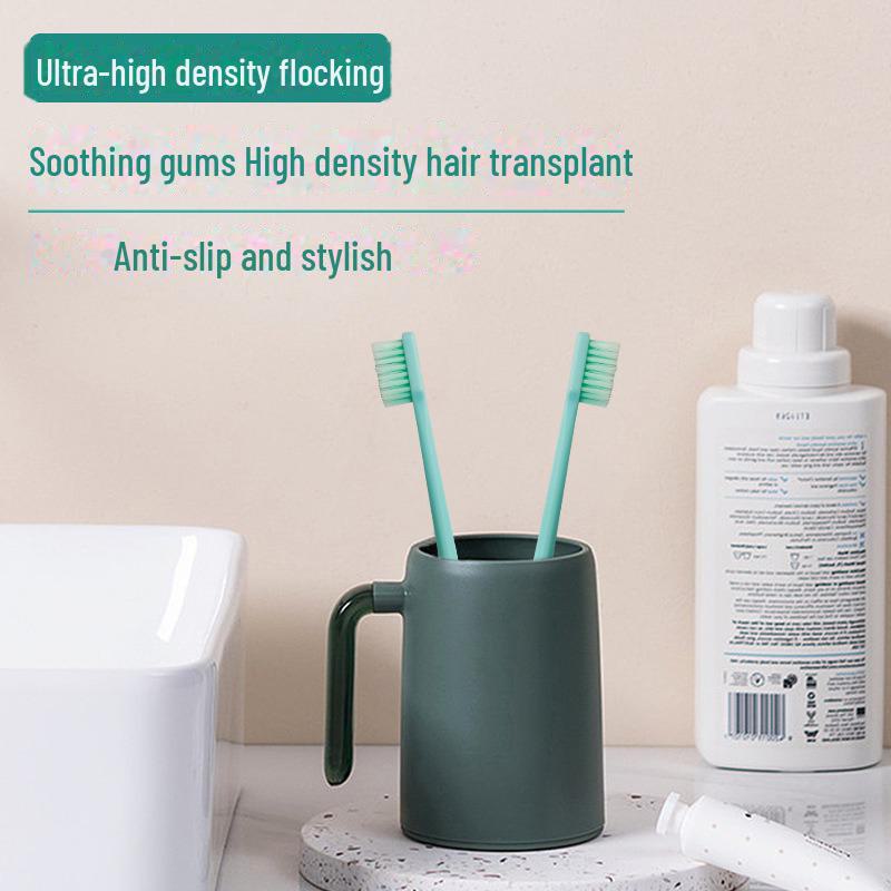 Roman Column Design Adult Toothbrush - Soft Bristle, Wide Head, Single Pack, Four Colors Available