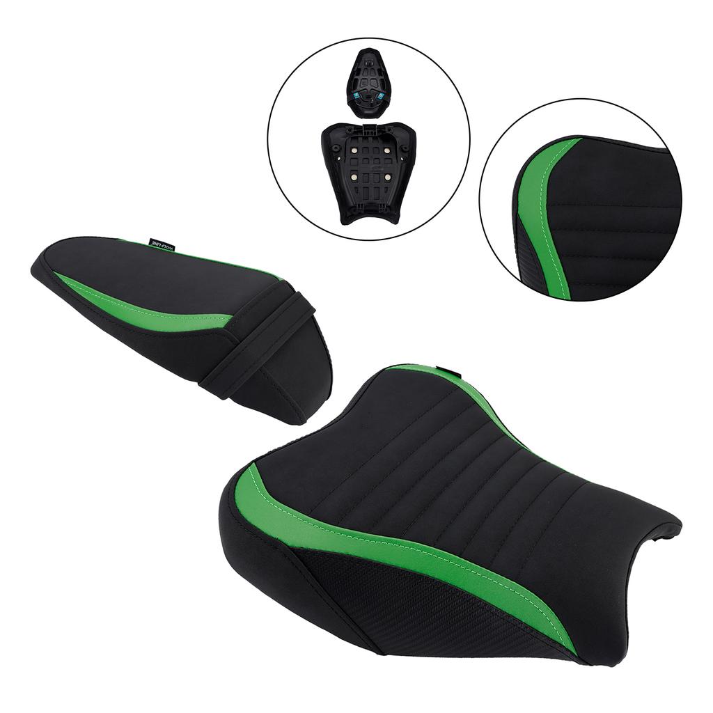 Rider Passenger Seat Front Rear Cushion Black Fit For Kawasaki Ninja Z900 17-24