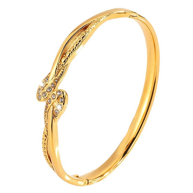 Personalized Design Open Does Not Fade Light Luxury Diamond-encrusted High-value Gold Women's European and American Jewelry