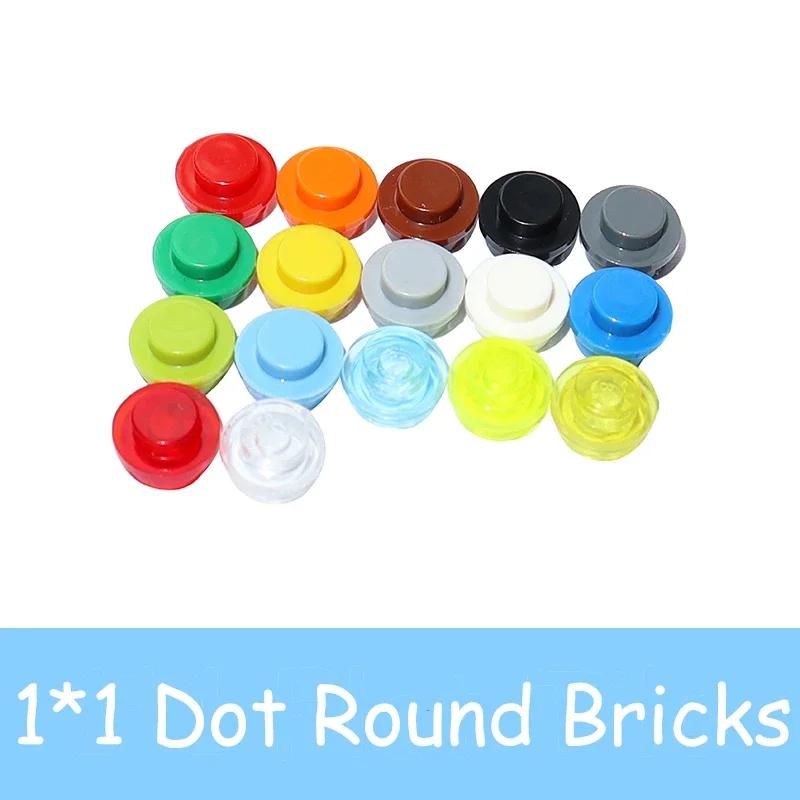 Ungiftig 250 Stück 4073 6141 Platte Rund 1x1 Punkt Moc Zusammenbau Partikel Diy Bausteine 1*1 Figuren Lampe Steine Pädagogisches Spielzeug Für Kinder