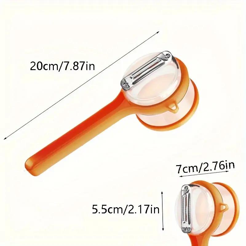 Multifunctional Fruit and Vegetable Peeler with Storage Box - Serrated Blade, Durable Plastic, Kitchen and Dorm Essential