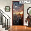 76Style 77/90cm Self-Adhesive Door Stickers Removable Wall Sticker Scenery Wallpaper Stone Stair Murals for Doors Modern Home Decor