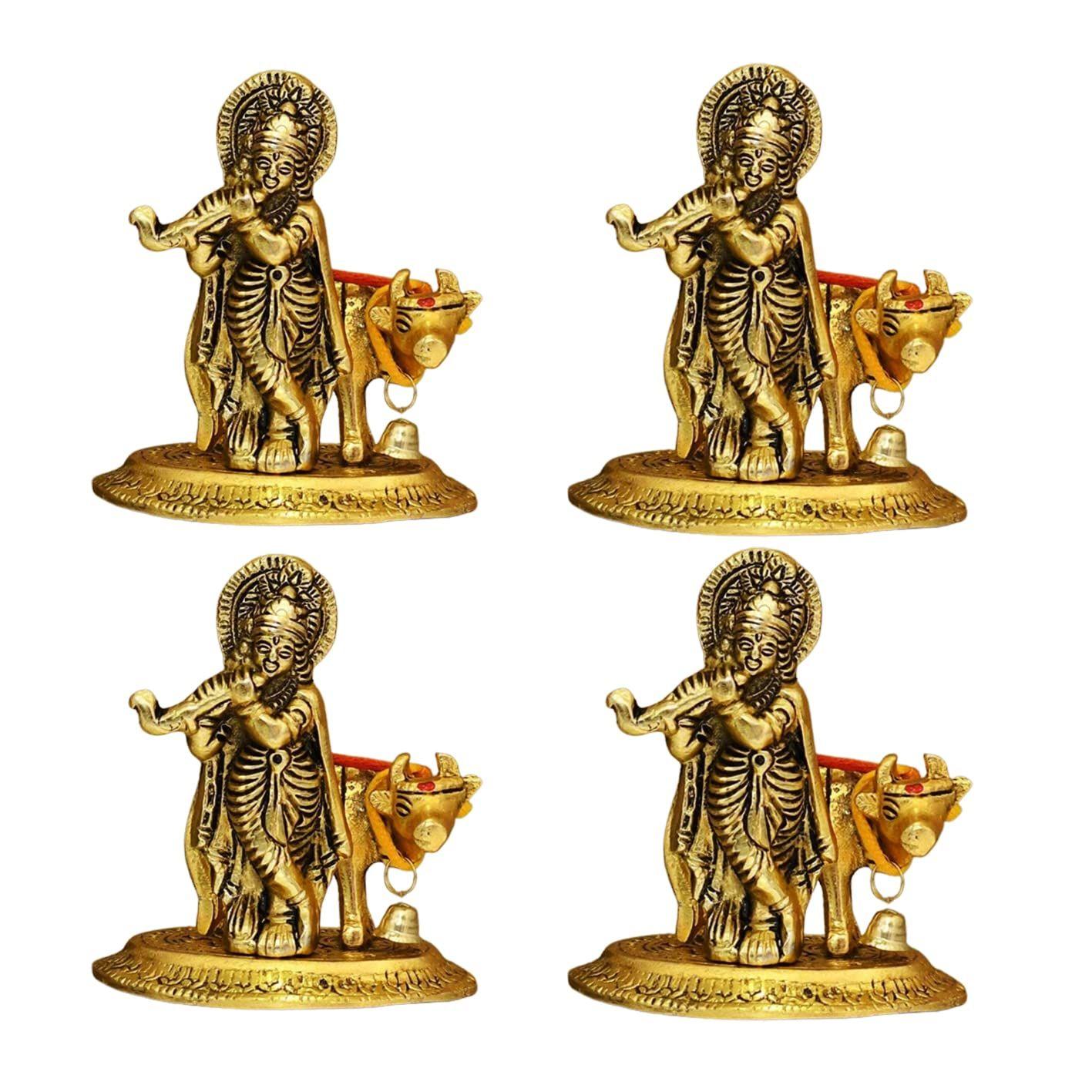 

Metal Return Gifts For Women Lord Krishna (Pack Of 4), Wedding Gift Anniversary Housewarming Corporate Gifts, Baby Shower Return Gifts, Gold золотой