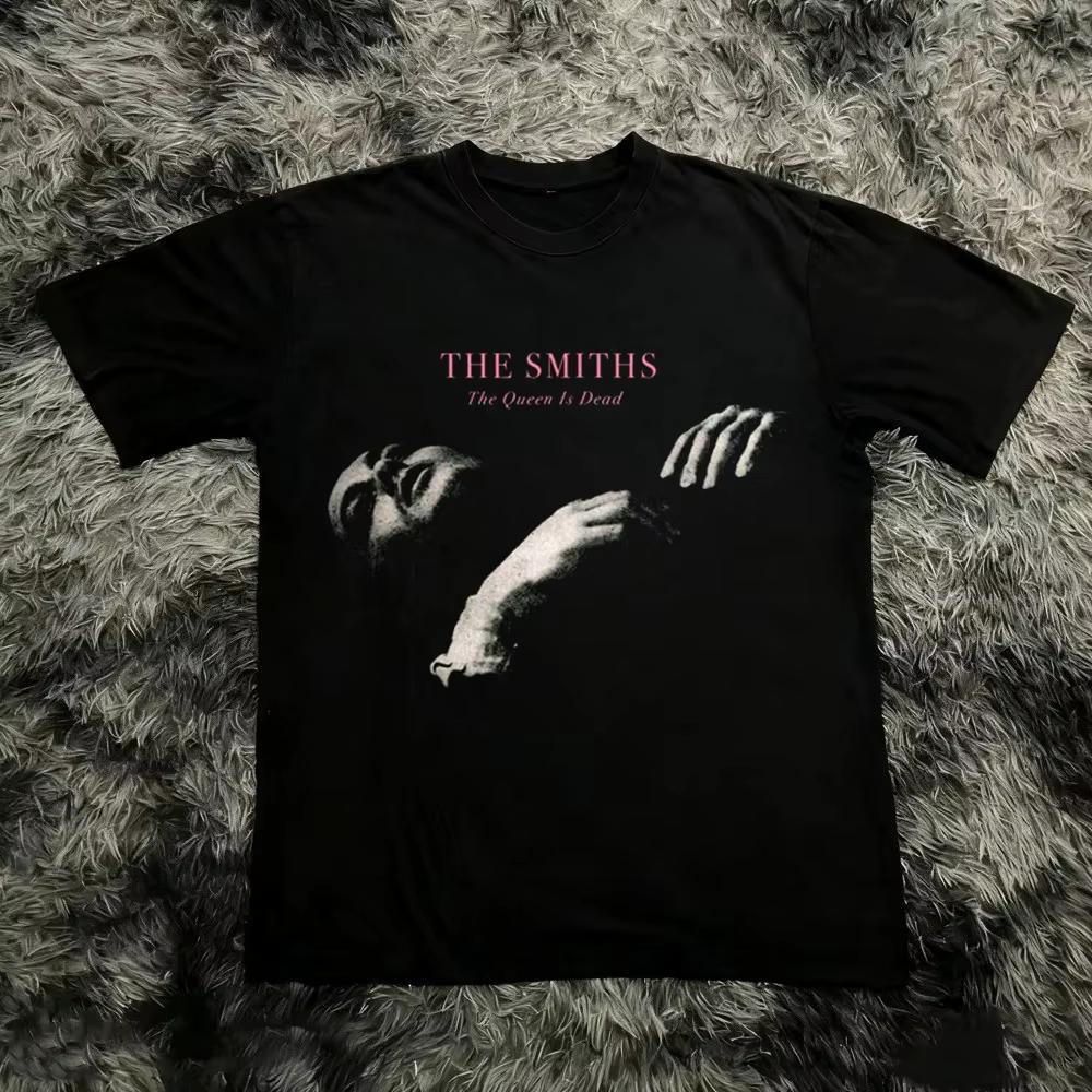 Retro The Queen Is Dead Graphic The Smiths Short Sleeve TShirt Unisex Unisex Cotton Casual Round Neck Top For Spring Summer Outfits