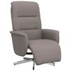 Recliner with Footrest Taupe Fabric