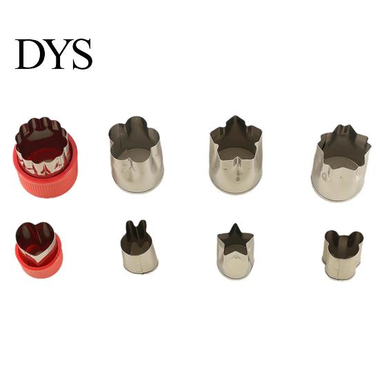 Dessert Mold 8Pcs/Set Cookie Cutter Heat-resistant Non-stick Anti-Deform Quick Demoulding Cake Embossing Die DIY Flower Animal Biscuit Kitchen Tool