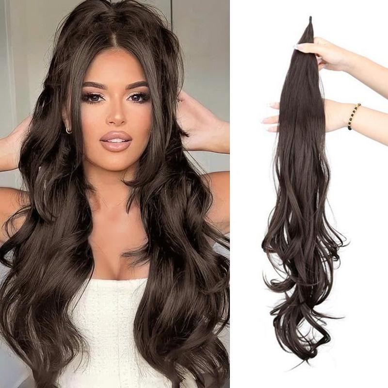 Ponytail Extension Flexible Wrap Around Hair Piece  Long Wavy Curly Hair Extensions for Women
