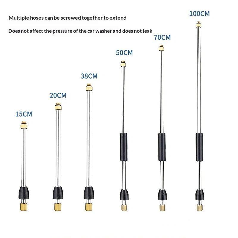 High Pressure Washer Extension Wand Premium Aluminum Alloy Quick Connect Tool for Auto Exterior Deep Cleaning