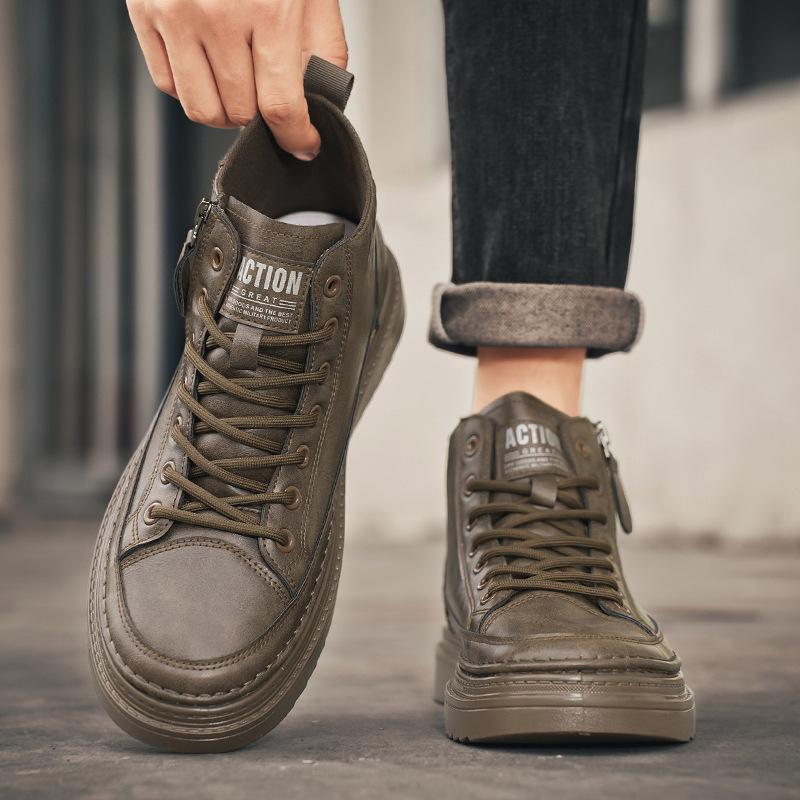 Board Schuhe Herren Martin Stiefel neu Herbst und Winter Britischer Stil Werkzeugstiefel Herrenschuhe Trendschuhe Herren Lokomotivstiefel