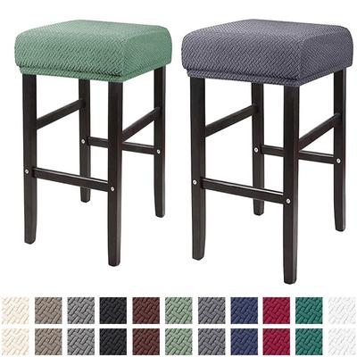 Eenvoudige Rechthoekige Elastische Kap voor Krukje van Kaptafel Stofdicht en Wasbaar Kap voor Krukje aan Counter Zadel Barstoelhoes