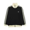 adidas Originale Waffelgestreifte Lässige Langarm Retro Sport Stehkragen Jacke Unisex Jacke Schwarz JW0110