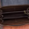 New Vintage Men's Wallet, Long Zipper, Genuine Leather Handbag, Cowhide Men's Leather Wallet
