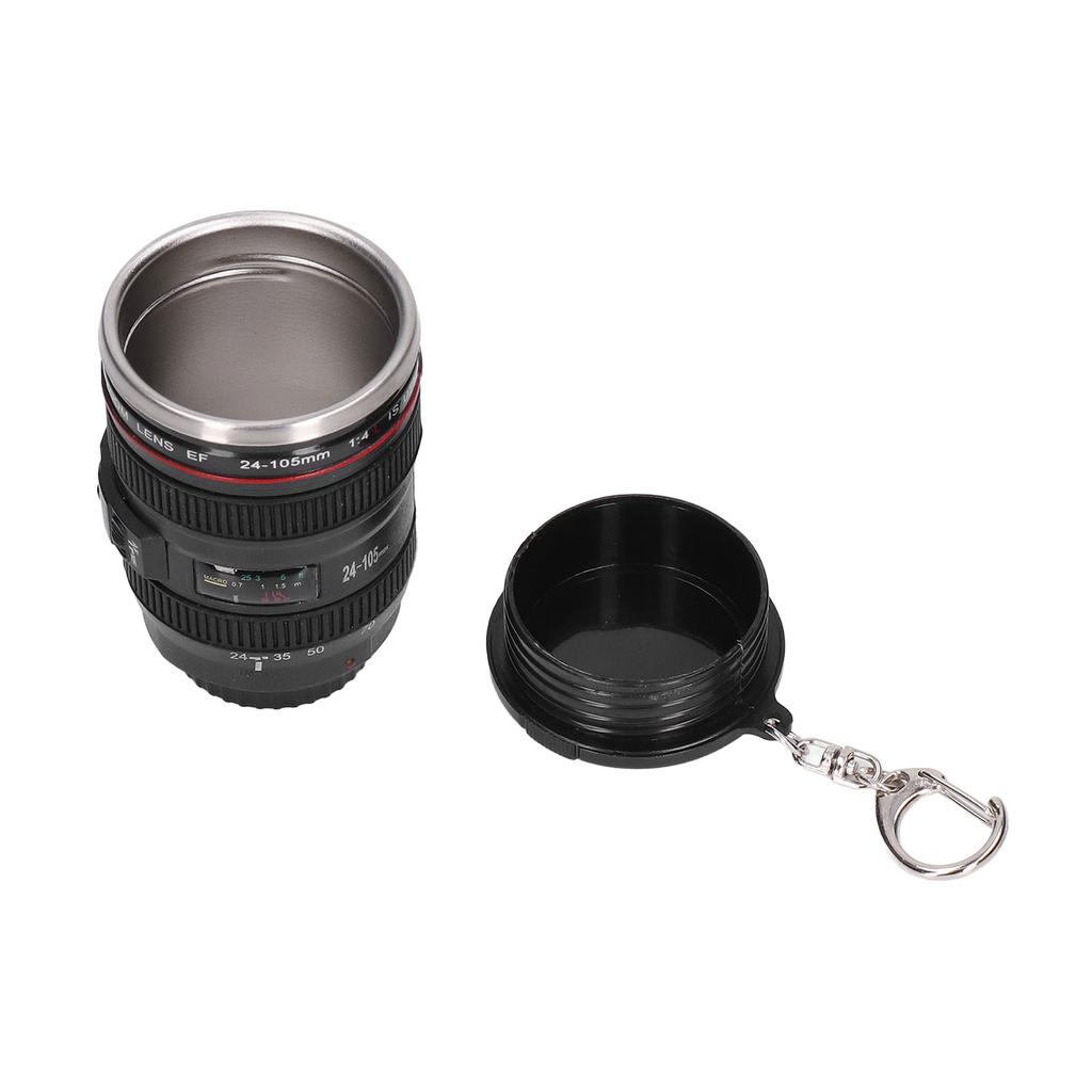 100ml Camera Lens Cup Stainless Steel EF 24‑105mm F 4.0L USM Lens Coffee Mug for Photography Lover