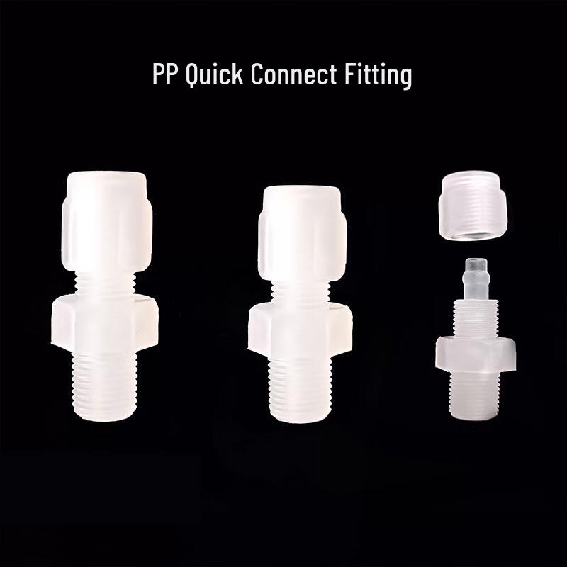 Zhong Ge PP Quick-Twist Straight External Thread Connector