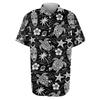Men's Casual Button Down Short Sleeve Shirt Floral Print Lightweight Breathable Fabric Relaxed Fit Summer Beach Shirt
