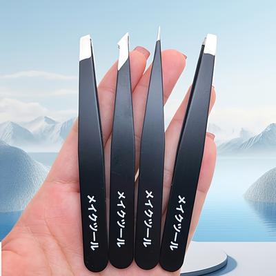 Stainless Steel Eyebrow Tweezers - Precision Precision Tweezers for Eyebrows, Lashes & Beard Trimming Design, Durable To Use
