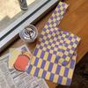 Women's Bags Niche Stripes Simple Texture Trendy Small Objects Contrast Color Stripes Checkerboard Knitted Shopping Bag Handbag