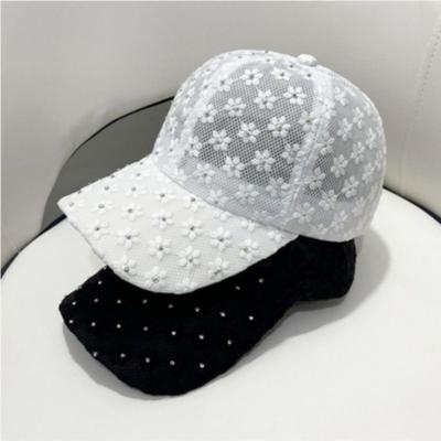 Hat Lace Hat Hollow Flower Sunscreen Baseball Hat Summer Fashion Versatile Duck Tongue Hat Sunshade Hat