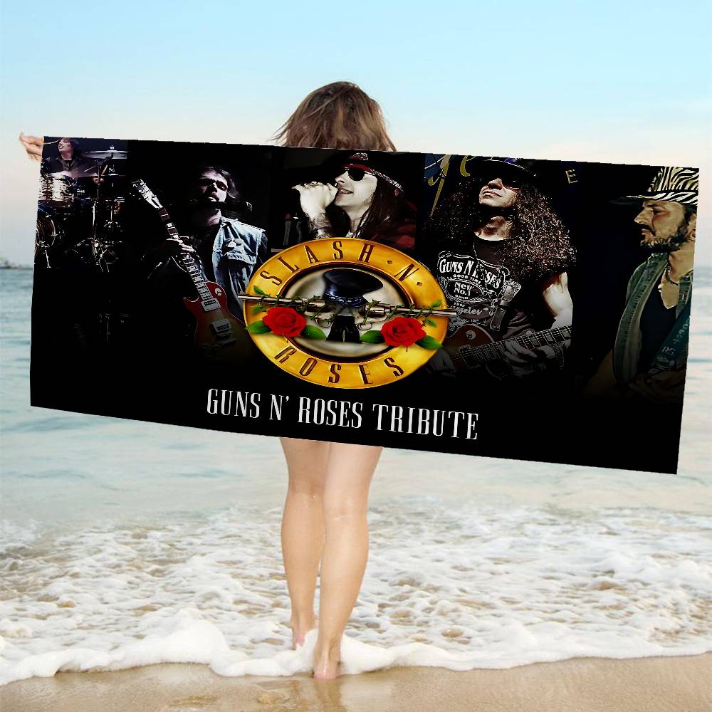 Rock Music Band G-Guns N Roses Microfiber Printed Beach Towel Mountain Climbing Yoga Beach Swimming Running Absorbent Soft Towel