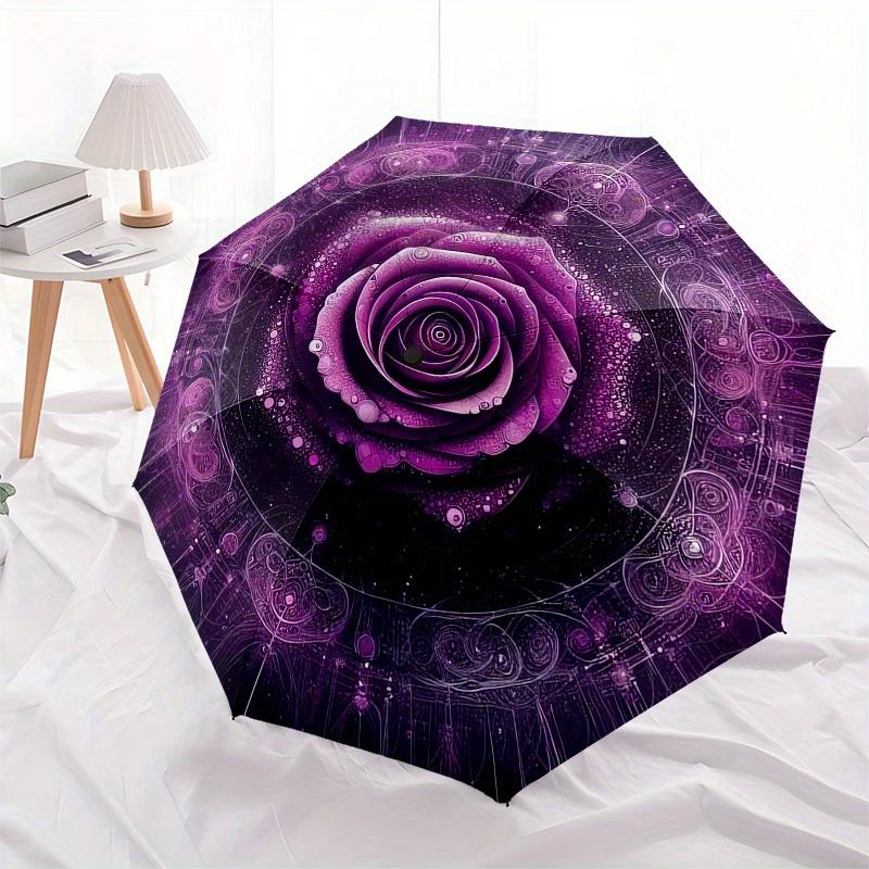 1pc Cartoon Pattern Umbrella with Plastic Handle,Suitable for All Seasons Home Travel Outdoor Umbrella