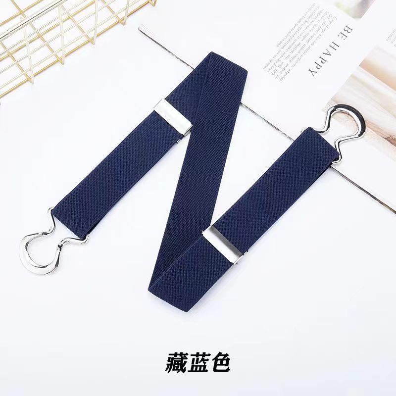 

Elegant Womens No Hole Adjustable Elastic Lazy Belt For A Streamlined Appearance Navy Blue