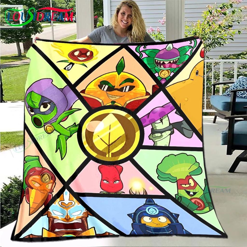Hot Puzzle Games P-plant Vs Z-zombiee Flannel Children Blanket Sofa Bed Decoration Blanket Portable Blanket Bath Towel Gift