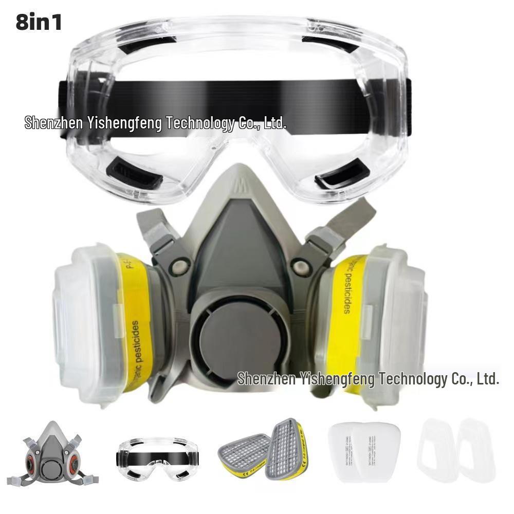 6200 Model Multi-purpose Gas Mask for Painting, Pesticides, Decoration, Grinding, Chemical Handling, Firefighting, and Mining Dust Protection.