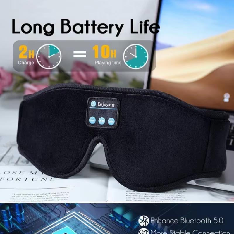 Bluetooth sleep headphones, 3D eye mask, wireless air travel, Bluetooth 5.0 headband, soft, elastic and comfortable music headph