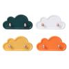 Creative Cloud Shape Double Hooks Wall Mounted Plastic Key Holder Self Adhesive Stickey Coat Towel Hanger Organizer for Bathroom