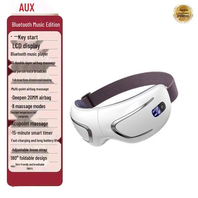 Aux Smart Eye Massager with Heat and Air Compression CN Plug (adapter Included)