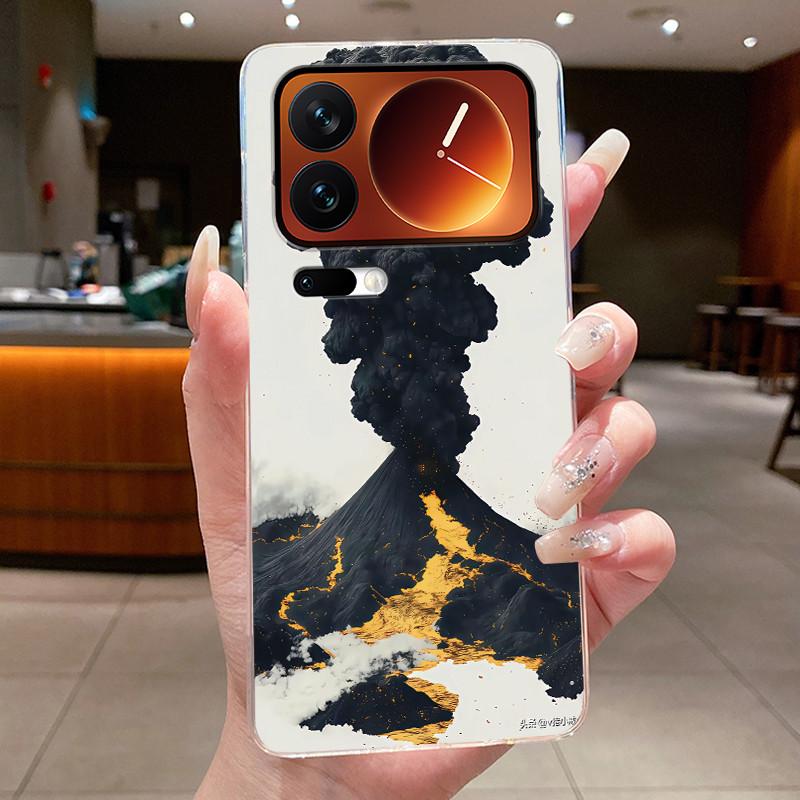 Fashion Night Owl Pattern Phone Case For Xiaomi 17 Pro Xiaomi 17 Pro Max Transparent TPU Soft Cover Shockproof Couple Shell
