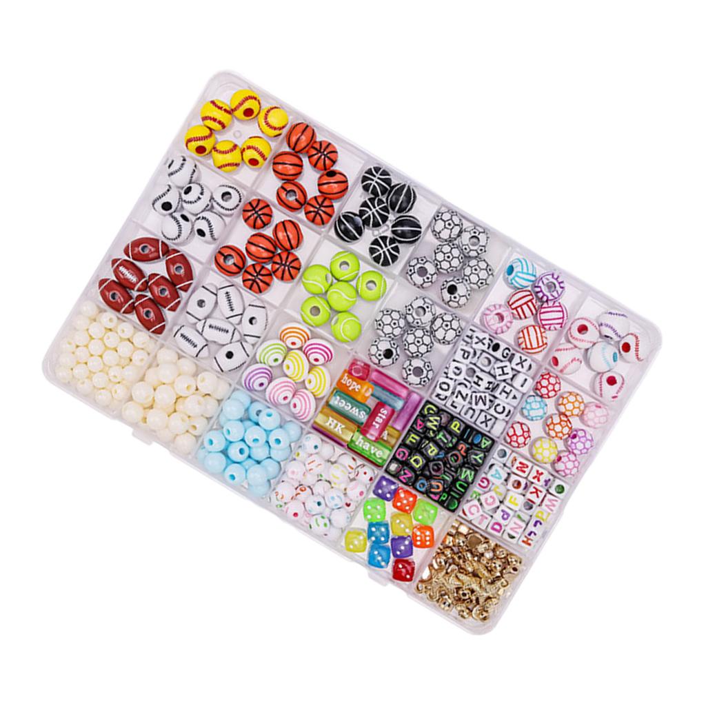 Creative Toys for Kids Rainbow Color Acrylic Beads Jewelry Making Supplies Handmade Bracelet Necklace Accessories