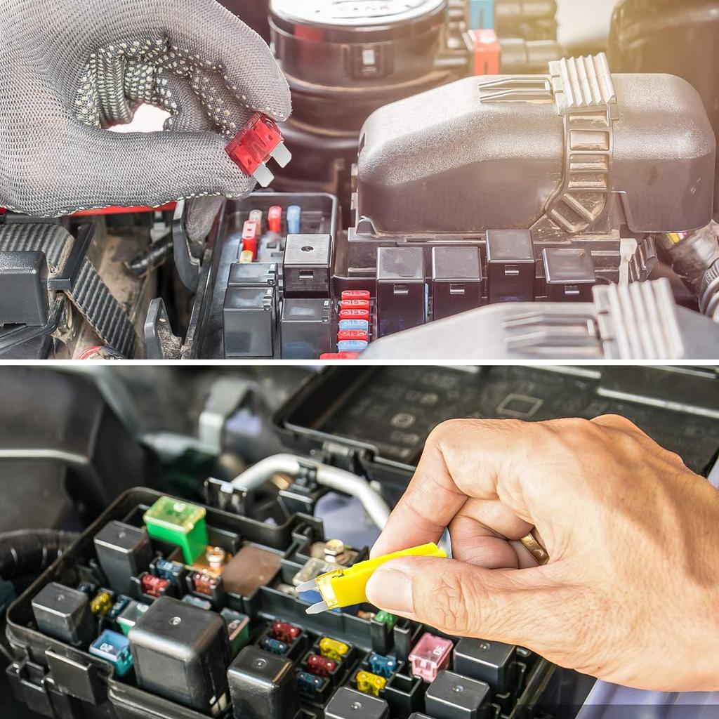 Cluoling Low Profile Fuses, 70 Pcs Car Fuses, Mini Flat Fuses, Small Fuses