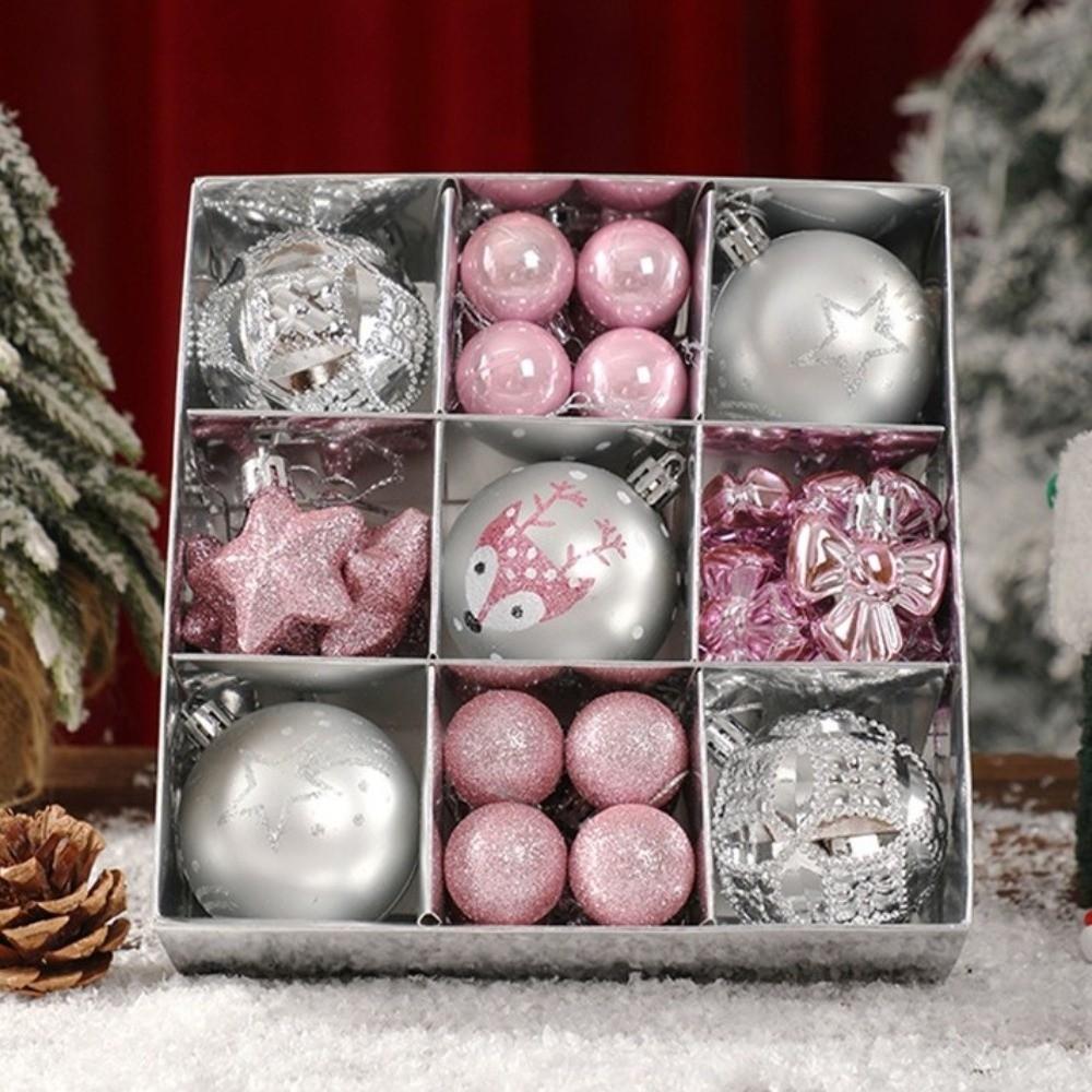 35Pcs/Set 6CM Christmas Ball Creative Xmas Baubles Christmas Pendant Decorations  Scene Supplies
