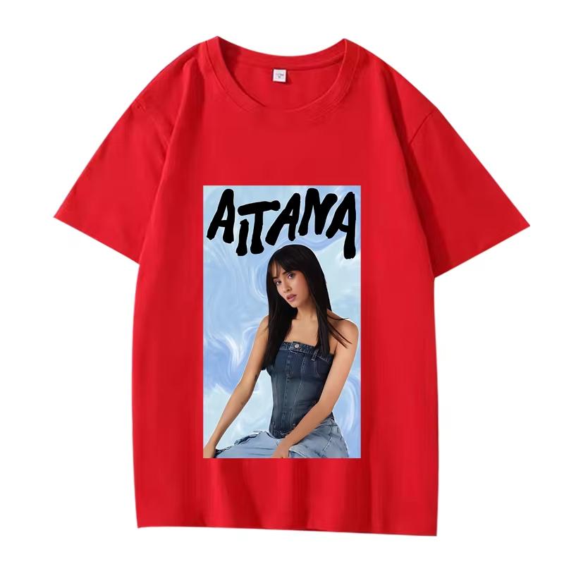 

Singer Aitana ocana camiseta gráfica de moda femenina súper casual blusa de manga corta 3XL