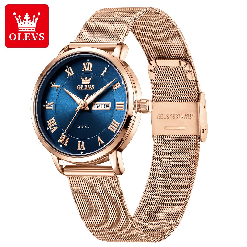 OLEVS Brand Dual Calendar Night Light Waterproof Men's Watch Business Leisure Couple Watch 2920