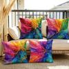 Geometrische Kunst Kissenbezug Weicher Plüsch Überwurf Kissenbezug Doppelseitige Kissenhülle Sofa Schlafzimmer Heimdeko