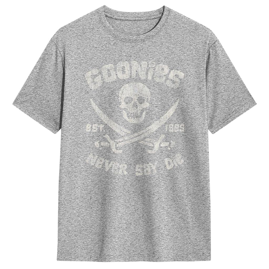The Goonies Never Say Die Worn Out TShirt for Men Novelty 100 Cotton Tee Shirt O Neck Short Sleeve T Shirt Gift Idea Clothing