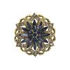Weiman Noble Navy Blue Dress Brooches Luxury Women Exquisite Rhinestone Crystal Gold Plated Alloy Customize Designer Brooch Pins