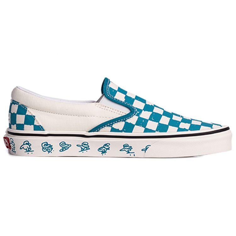 Vans Kakao Friends X  Slip On Blue Checkerboard Unisex Sneakers VN0A38F7TH0