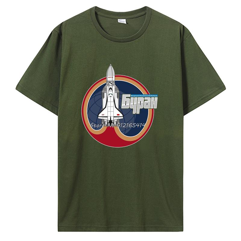 Buran The Soviet Shuttle Tshirt Unisex Top Quality Cotton Short Summer Sleeve Space Travel Occupy Mars 2026 Casual Shirt Loose